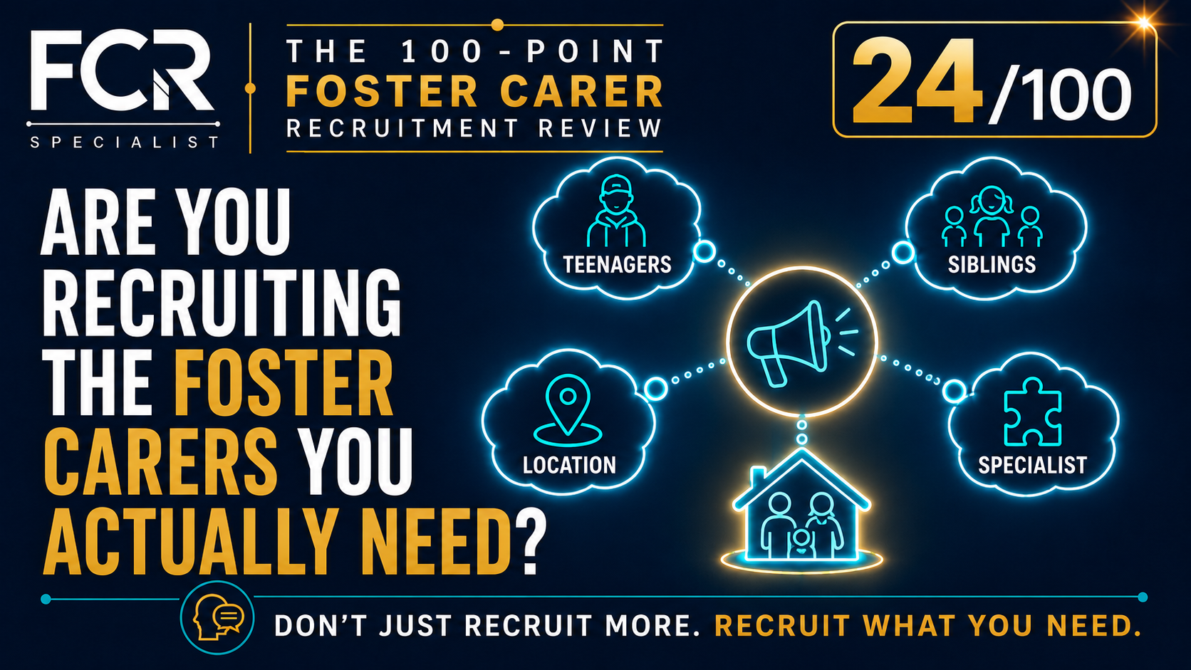 Point 24/100 — Does Your Recruitment Message Match the Foster Carers You Actually Need?