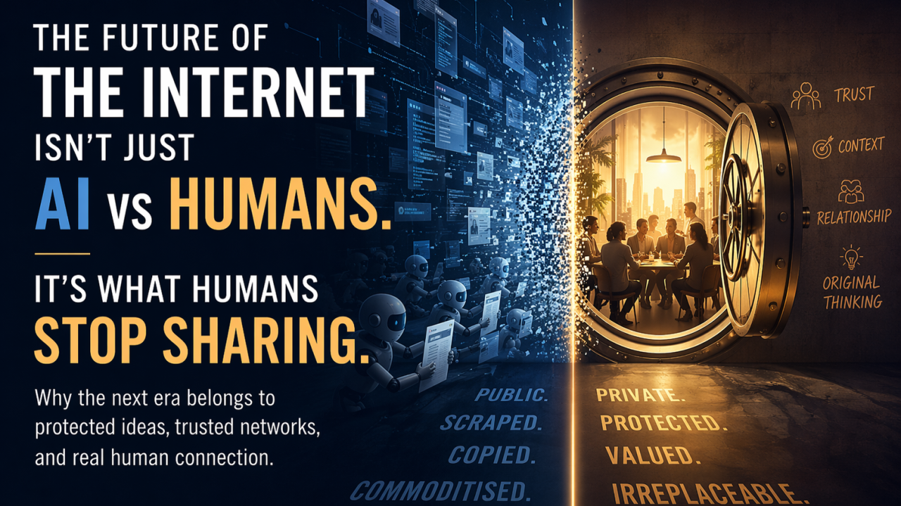 The Future of the Internet Isn’t Just AI vs Humans. It’s What Humans Stop Sharing