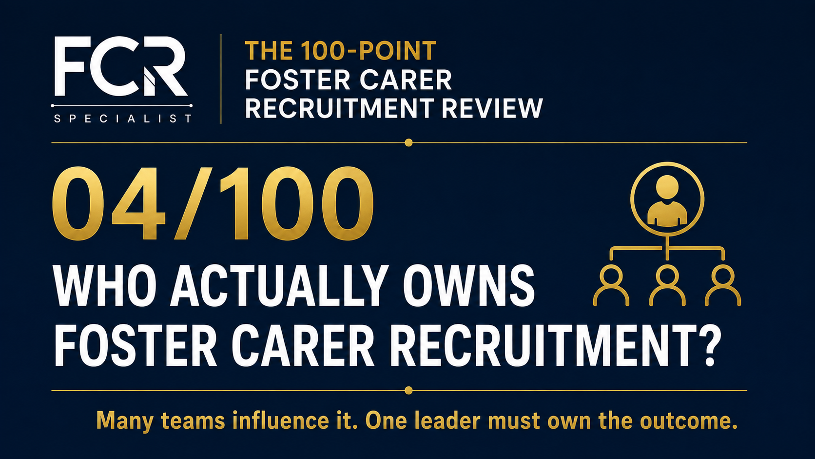 POINT 04/100 Who Actually Owns Foster Carer Recruitment?